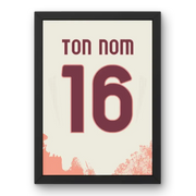 Affiche AS Roma Extérieur 2024-2025 – Affiche encadrée personnalisée - Cadre Perso