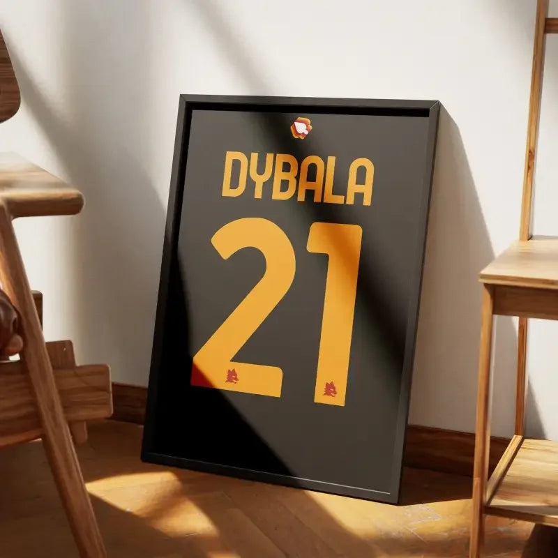 Affiche AS Roma Third 2023-2024 – Affiche encadrée personnalisée - Cadre Perso