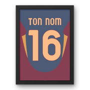 Affiche AS Roma Third 2024-2025 – Affiche encadrée personnalisée - Cadre Perso