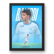 Affiche Balerdi - OM – Affiche encadrée personnalisée - Cadre Perso