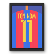 Affiche Barcelone Domicile 2016-2017 – Affiche encadrée personnalisée - Cadre Perso