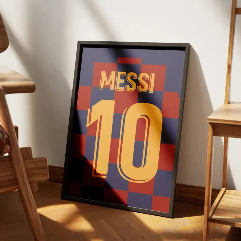 Affiche Barcelone Domicile 2019-2020 – Affiche encadrée personnalisée - Cadre Perso