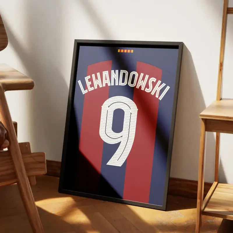 Affiche Barcelone Domicile 2023-2024 – Affiche encadrée personnalisée - Cadre Perso