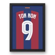 Affiche Barcelone Domicile 2023-2024 – Affiche encadrée personnalisée - Cadre Perso