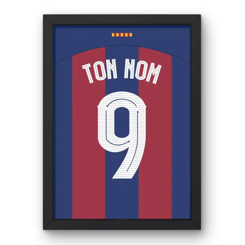 Affiche Barcelone Domicile 2023-2024 – Affiche encadrée personnalisée - Cadre Perso