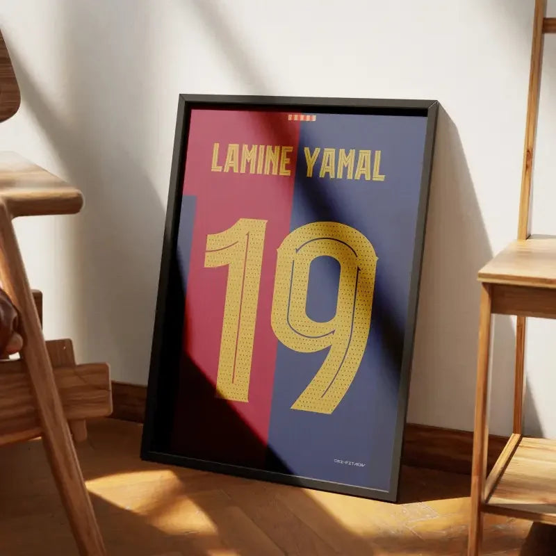Affiche Barcelone Domicile 2024-2025 – Affiche encadrée personnalisée - Cadre Perso