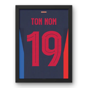 Affiche Barcelone Extérieur 2024-2025 – Affiche encadrée personnalisée - Cadre Perso