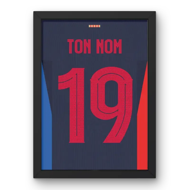 Affiche Barcelone Extérieur 2024-2025 – Affiche encadrée personnalisée - Cadre Perso