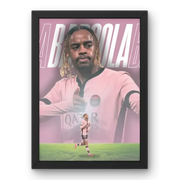 Affiche Barcola - PSG – Affiche encadrée personnalisée - Cadre Perso