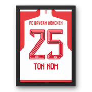 Affiche Bayern Munich Domicile 2023-2024 – Affiche encadrée personnalisée - Cadre Perso