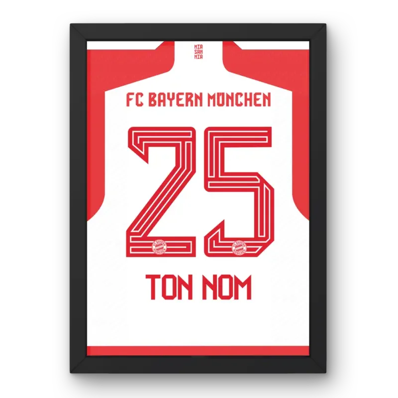 Affiche Bayern Munich Domicile 2023-2024 – Affiche encadrée personnalisée - Cadre Perso