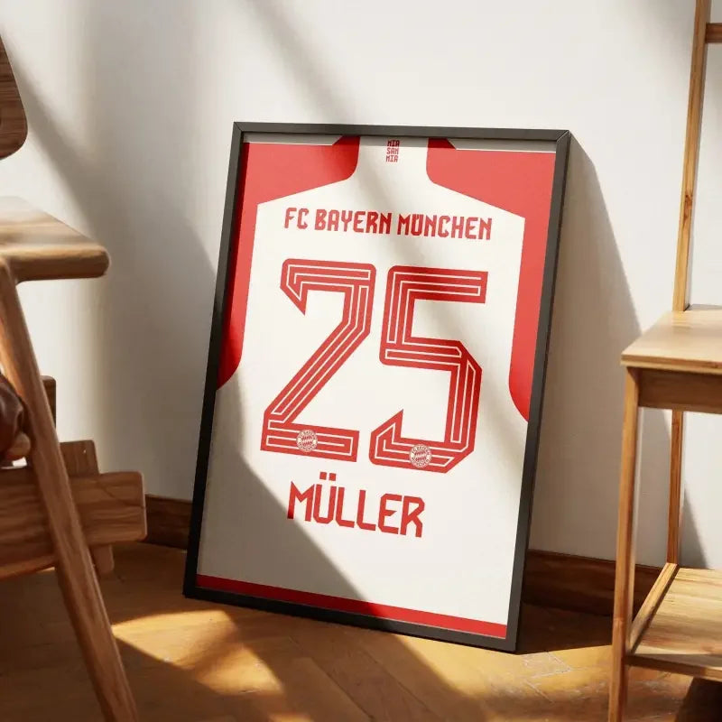 Affiche Bayern Munich Domicile 2023-2024 – Affiche encadrée personnalisée - Cadre Perso