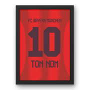 Affiche Bayern Munich Domicile 2024-2025 – Affiche encadrée personnalisée - Cadre Perso