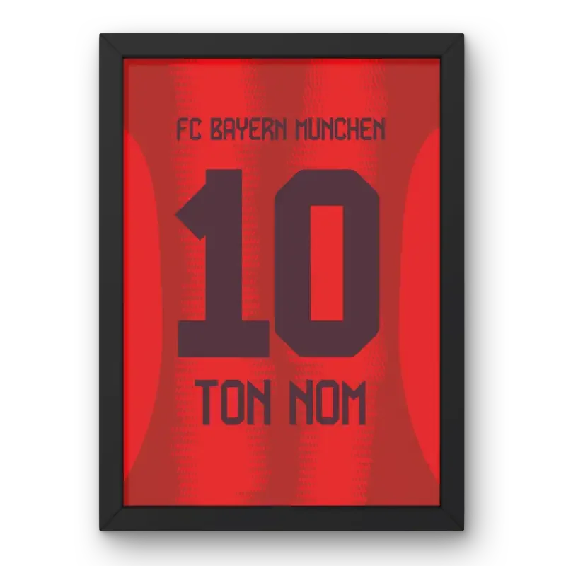 Affiche Bayern Munich Domicile 2024-2025 – Affiche encadrée personnalisée - Cadre Perso