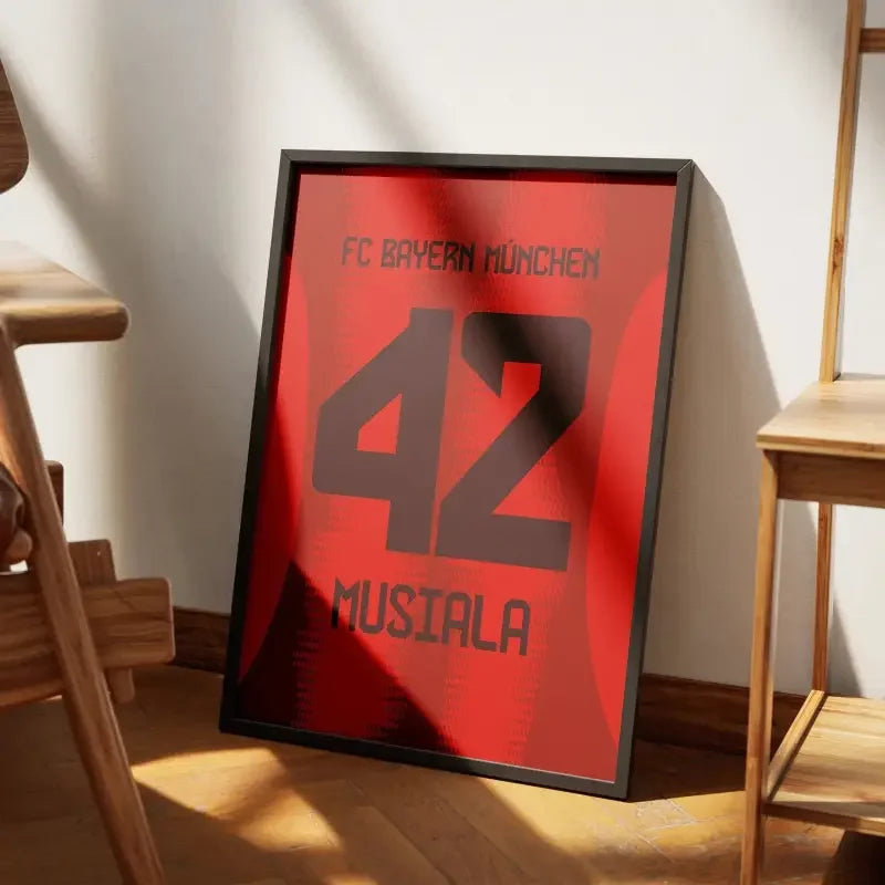 Affiche Bayern Munich Domicile 2024-2025 – Affiche encadrée personnalisée - Cadre Perso