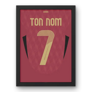 Affiche Belgique Domicile Euro 2024 – Affiche encadrée personnalisée - Cadre Perso
