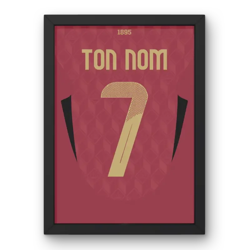 Affiche Belgique Domicile Euro 2024 – Affiche encadrée personnalisée - Cadre Perso
