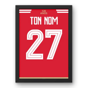 Affiche Benfica Domicile 2023-2024 – Affiche encadrée personnalisée - Cadre Perso