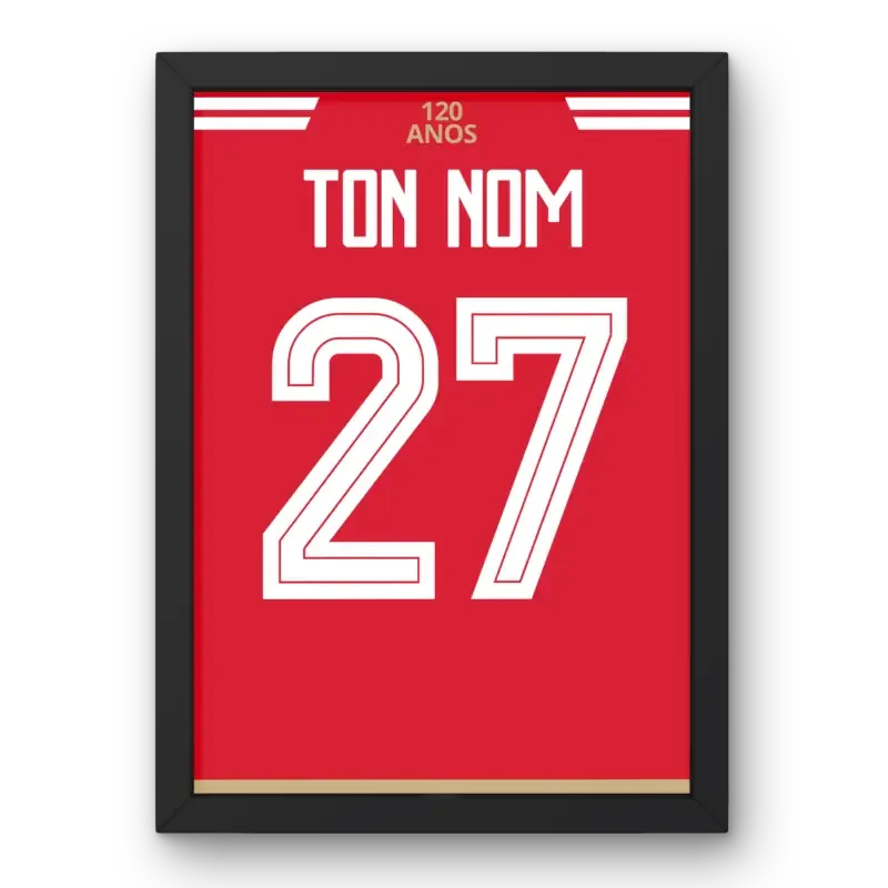 Affiche Benfica Domicile 2023-2024 – Affiche encadrée personnalisée - Cadre Perso
