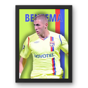 Affiche Benzema OL - Légende Lyonnaise – Affiche encadrée personnalisée - Cadre Perso