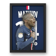 Affiche Blaise Matuidi - Le Guerrier du PSG – Affiche encadrée personnalisée - Cadre Perso