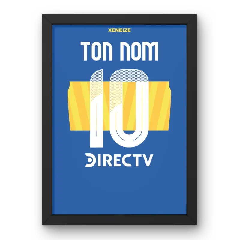 Affiche Boca Juniors Domicile 2024-2025 – Affiche encadrée personnalisée - Cadre Perso