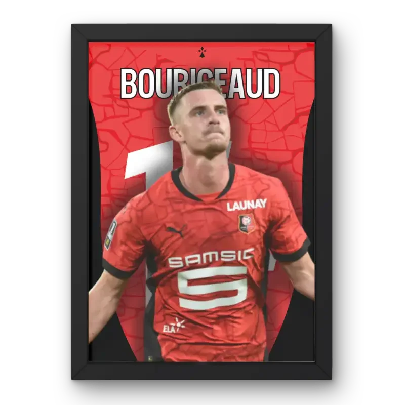 Affiche Bourigeaud Rennes - Le Cœur du Stade Rennais – Affiche encadrée personnalisée - Cadre Perso