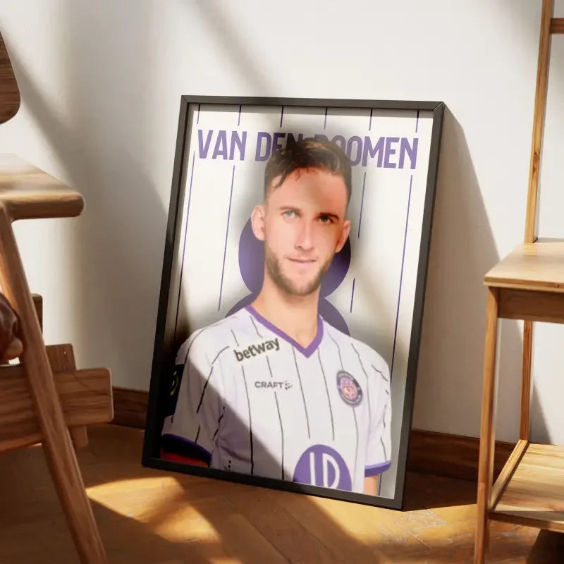 Affiche Branco van den Boomen - Toulouse FC – Affiche encadrée personnalisée - Cadre Perso