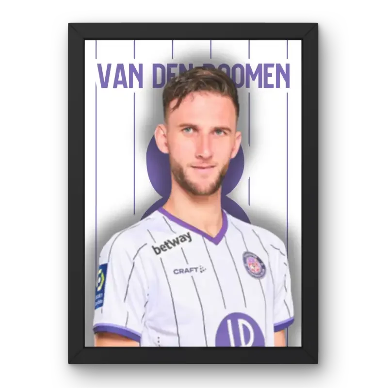 Affiche Branco van den Boomen - Toulouse FC – Affiche encadrée personnalisée - Cadre Perso
