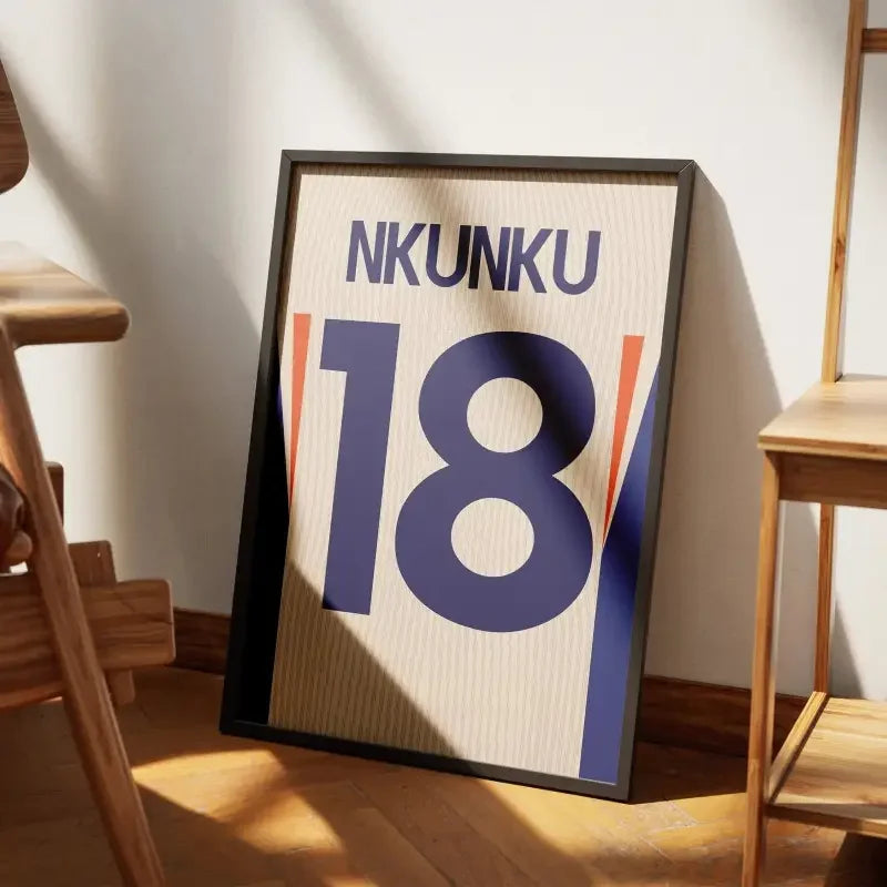 Affiche Chelsea Extérieur 2024-2025 – Affiche encadrée personnalisée - Cadre Perso