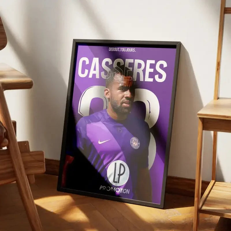Affiche Cristian Cásseres Jr. Toulouse - Espoir du Téfécé – Affiche encadrée personnalisée - Cadre Perso
