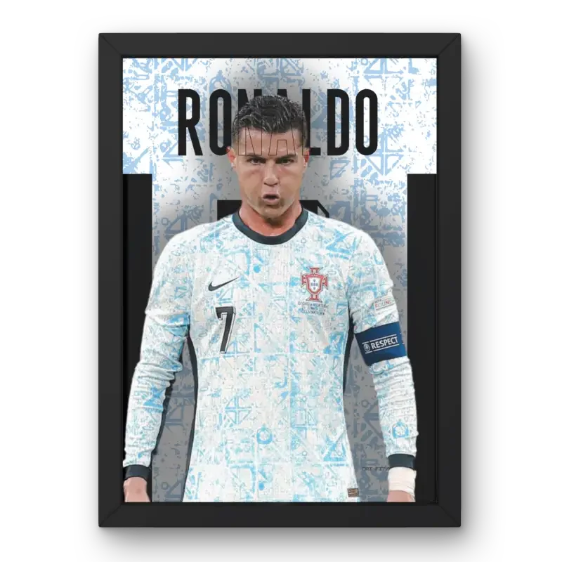 Affiche Cristiano Ronaldo - Portugal | Légende du Football Mondial – Affiche encadrée personnalisée - Cadre Perso