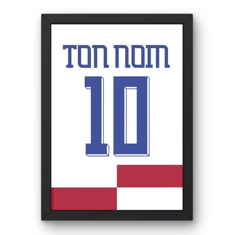 Affiche Croatie Domicile Euro 2024 – Affiche encadrée personnalisée - Cadre Perso