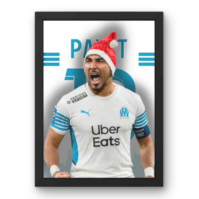 Affiche Dimitri Payet - OM | Magicien du Vélodrome – Affiche encadrée personnalisée - Cadre Perso