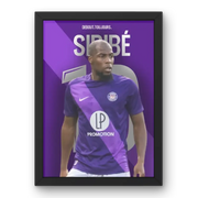 Affiche Djibril Sidibé - Le Roc du Toulouse FC – Affiche encadrée personnalisée - Cadre Perso