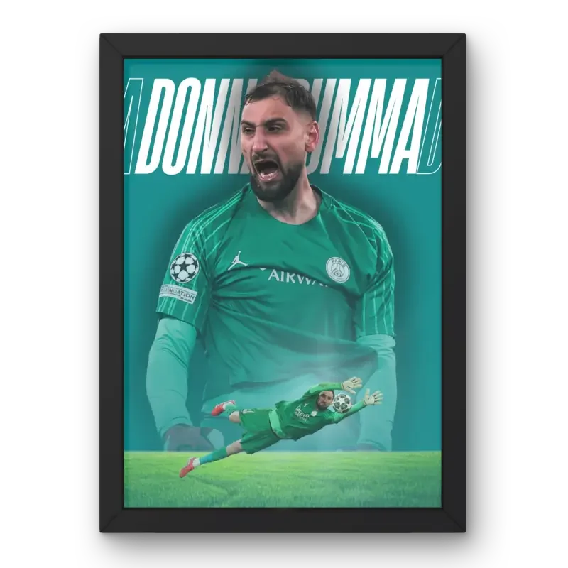 Affiche Donnarumma - PSG – Affiche encadrée personnalisée - Cadre Perso