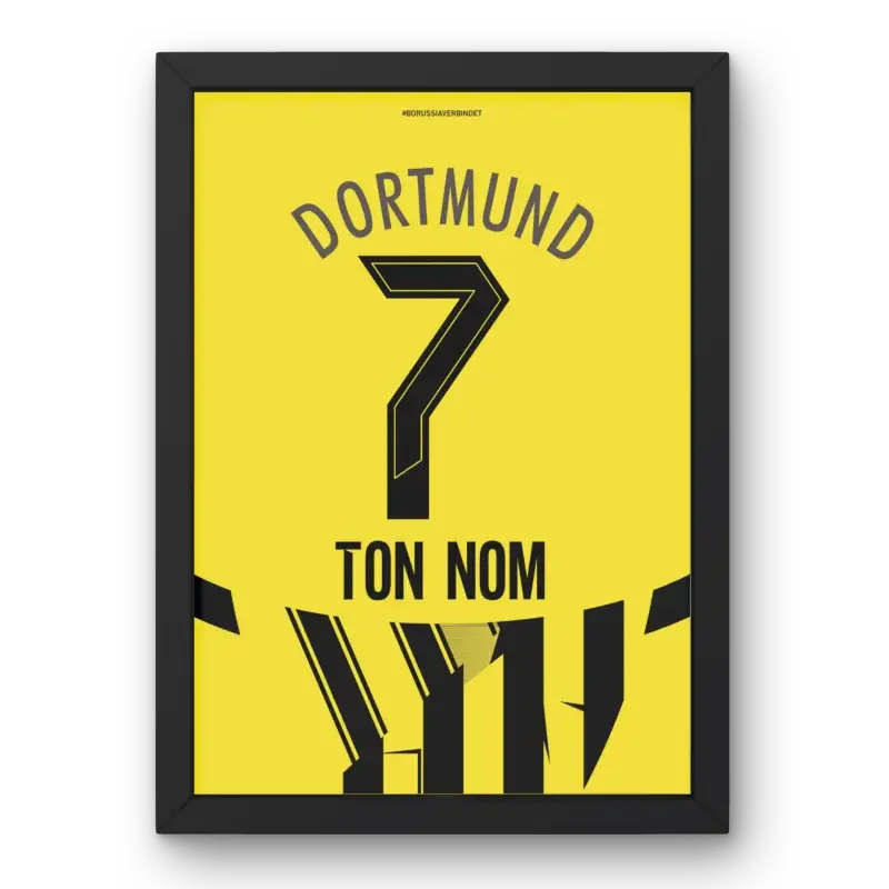 Affiche Dortmund (Coupe) Domicile 2024-2025 – Affiche encadrée personnalisée - Cadre Perso