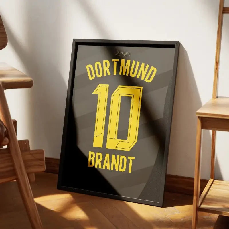 Affiche Dortmund Extérieur 2024-2025 – Affiche encadrée personnalisée - Cadre Perso