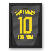 Affiche Dortmund Extérieur 2024-2025 – Affiche encadrée personnalisée - Cadre Perso