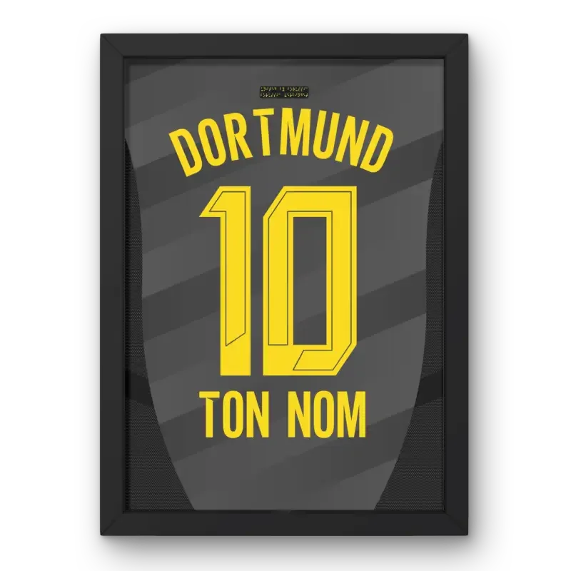 Affiche Dortmund Extérieur 2024-2025 – Affiche encadrée personnalisée - Cadre Perso