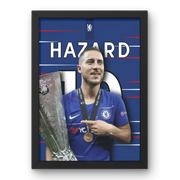 Affiche Eden Hazard - Chelsea FC – Affiche encadrée personnalisée - Cadre Perso