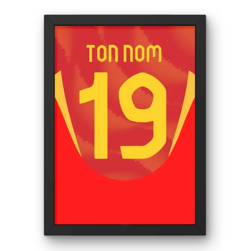 Affiche Espagne Domicile Euro 2024 – Affiche encadrée personnalisée - Cadre Perso