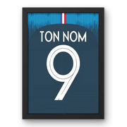 Affiche France Domicile Coupe du Monde 2018 – Affiche encadrée personnalisée - Cadre Perso