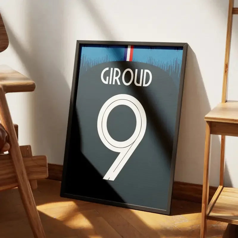 Affiche France Domicile Coupe du Monde 2018 – Affiche encadrée personnalisée - Cadre Perso