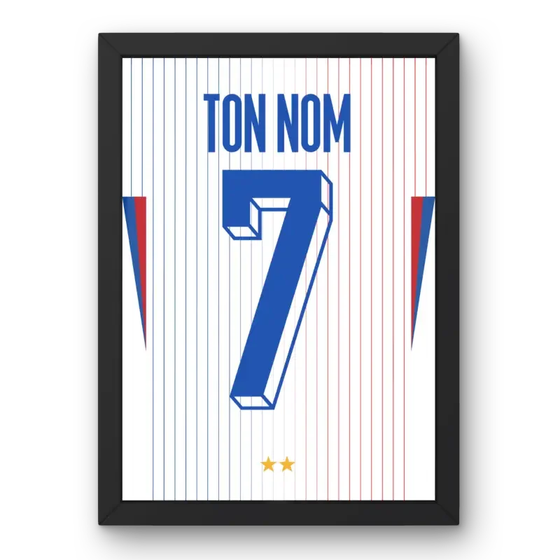 Affiche France Extérieur Euro 2024 – Affiche encadrée personnalisée - Cadre Perso