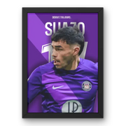 Affiche Gabriel Suazo - Le Guerrier du Toulouse FC – Affiche encadrée personnalisée - Cadre Perso