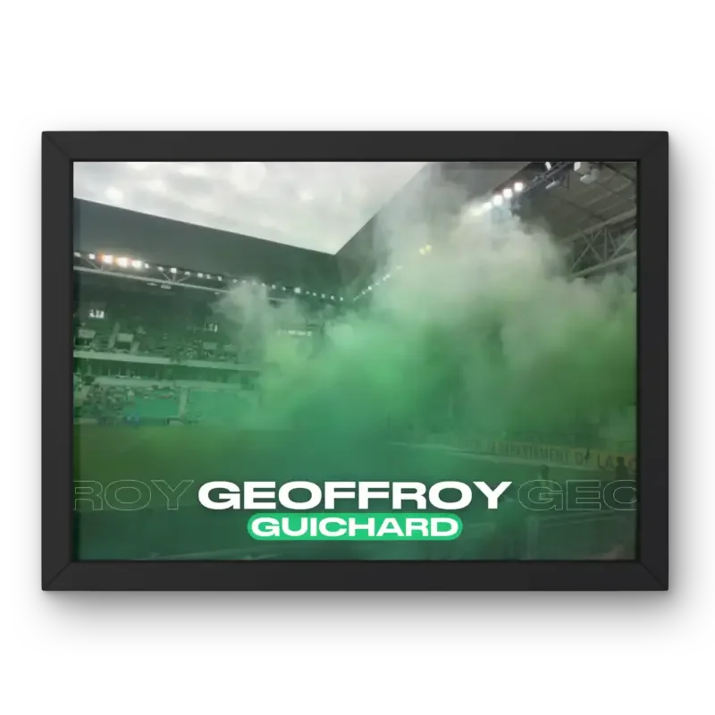 Affiche Geoffroy-Guichard | L'âme des Verts – Affiche encadrée personnalisée - Cadre Perso