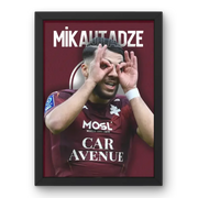 Affiche Georges Mikautadze - FC Metz – Affiche encadrée personnalisée - Cadre Perso