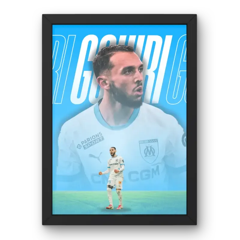 Affiche Gouiri - OM – Affiche encadrée personnalisée - Cadre Perso