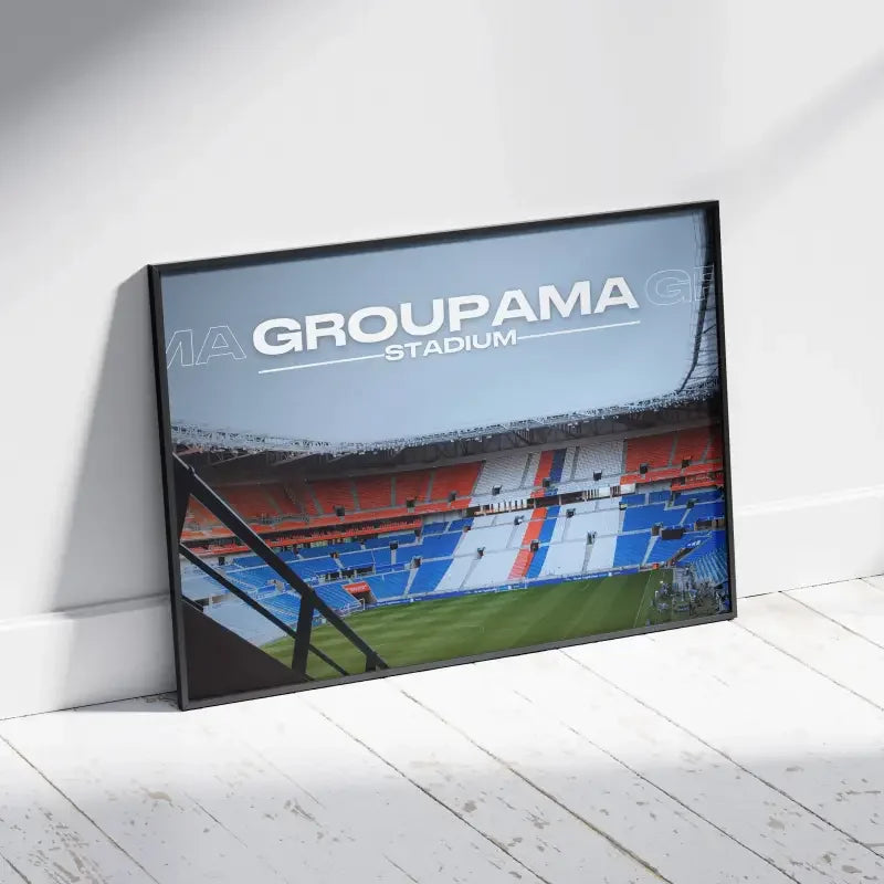 Affiche Groupama Stadium Lyon | Le Cœur du Football Lyonnais – Affiche encadrée personnalisée - Cadre Perso